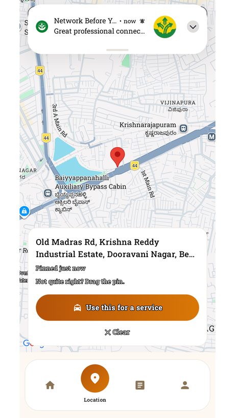 Resolving a shared location to a real address